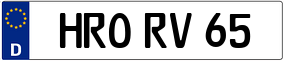 Trailer License Plate